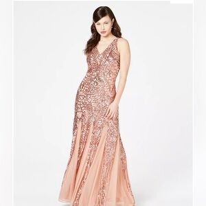 NWT Nightway Rosegold Sequin Dress